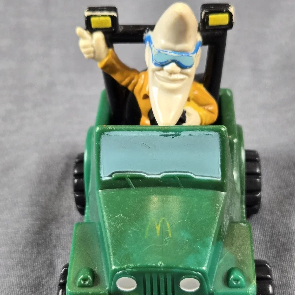 Vintage 1988‎ McDonald's Mac Tonight Moon Man in Green Jeep Retro Happy Meal Toy